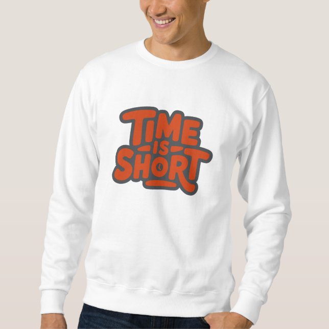 Tiden är Kort Lång Ärmad Tröja (Framsida)