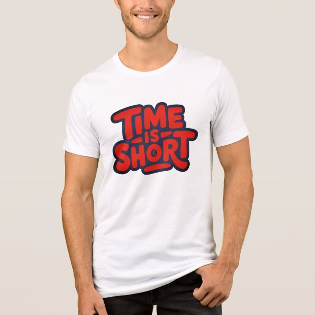 Tiden är Kort T Shirt (Framsida)