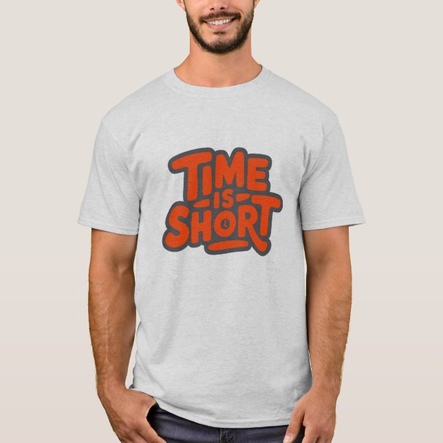 Tiden är Kort T Shirt (Framsida)