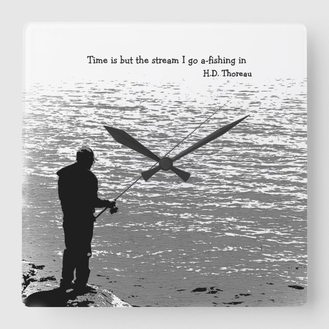 Tiden är men strömmen fyrkantig klocka (Framsida)