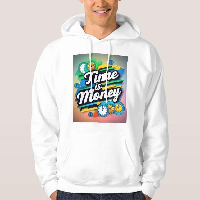 Tiden är pengar hoodie (Framsida)