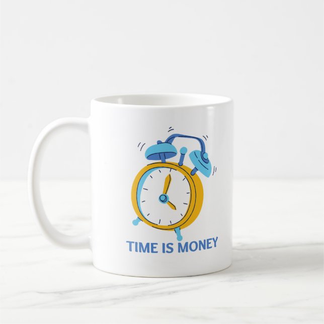 Tiden är pengar  kaffemugg (Vänster)