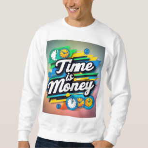 Tiden är pengar lång ärmad tröja
