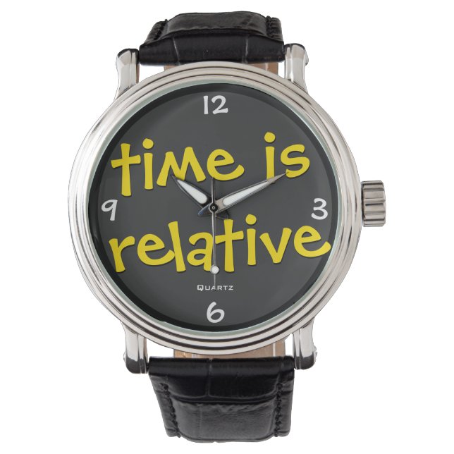 Tiden är relativt armbandsur (Framsida)