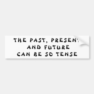 Tiden är så att Tense Pun Fortune Cookie Stil Bildekal