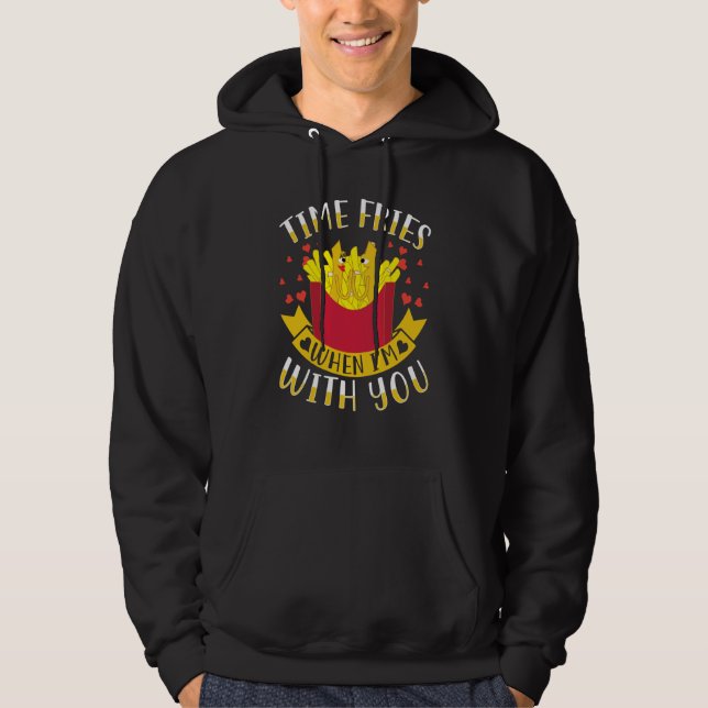 Tiden flyger när jag är med dig  snabbmat s hoodie (Framsida)