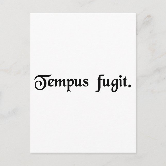 Tiden flyter. vykort (Framsida)