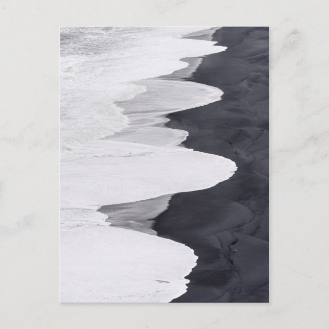 Tiden Tvättar över svart segment Vykort (Framsida)