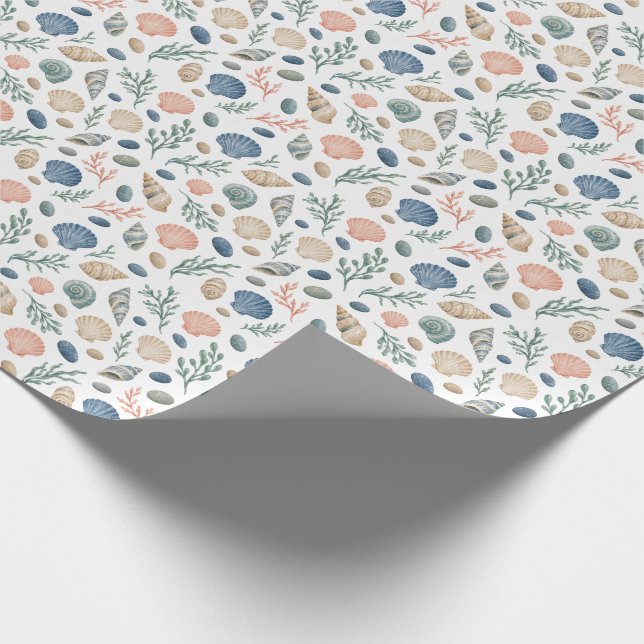 Tidepool Treasures Seashell Kust Presentpapper (Hörn)
