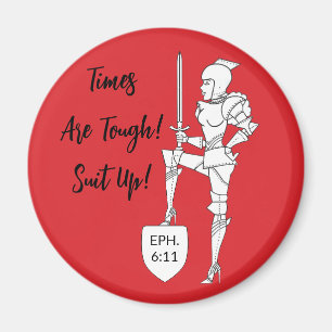 "Tider är tuffa! Klä dig!" Magnet