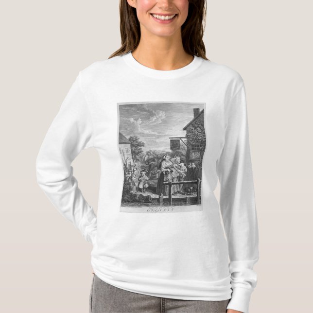 Tider av dagen, afton, 1738 tee shirt (Framsida)