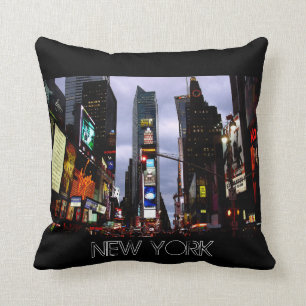 Tider för den New York souvenir NY kvadrerar Kudde