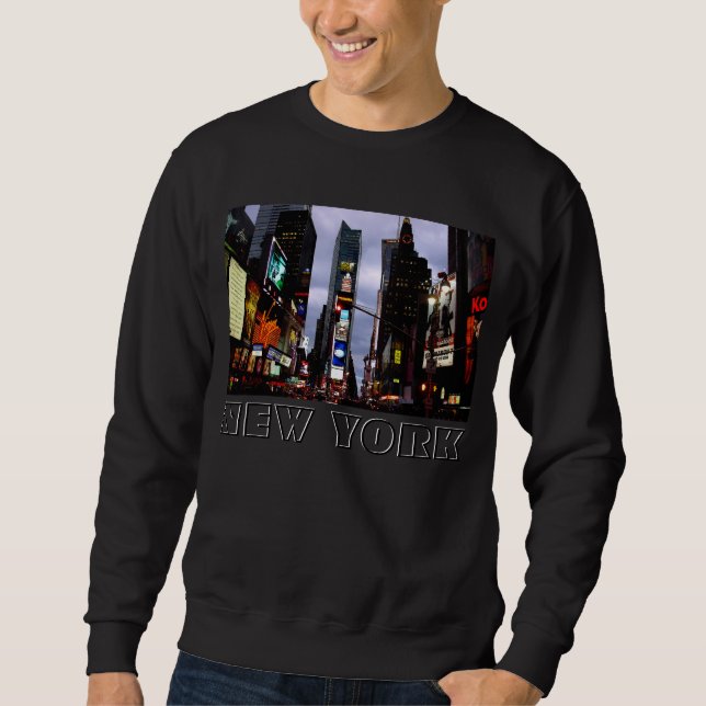 Tider för New York souvenirskjorta kvadrerar Sweatshirt (Framsida)