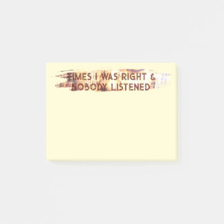 TIDER JAG VAR RÄTT POST-IT BLOCK