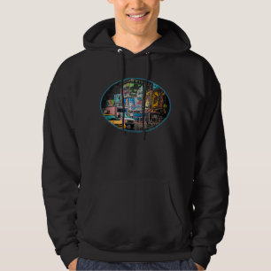 Tider kvadrerar (den unisex-) mörka hoodien för sweatshirt med luva