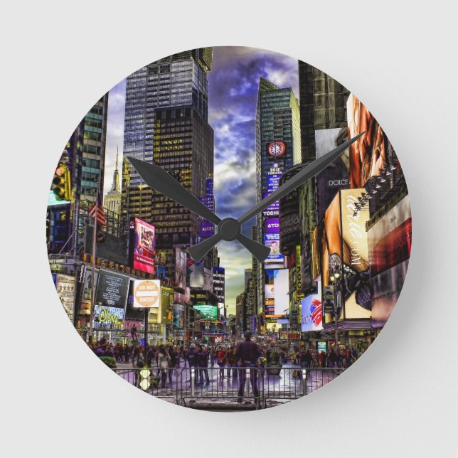 Tider kvadrerar fotoet i HDR Rund Klocka (Framsida)