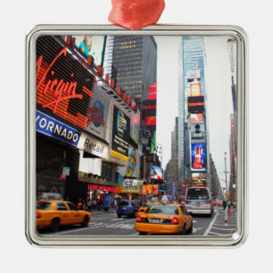 Tider kvadrerar, New York City, USA Julgransprydnad Metall