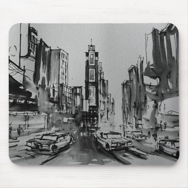 Tider kvadrerar New York Mousepad Musmatta (Framsidan)