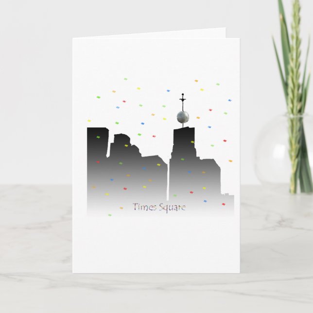 tider kvadrerar nya år helgkort (Framsida)