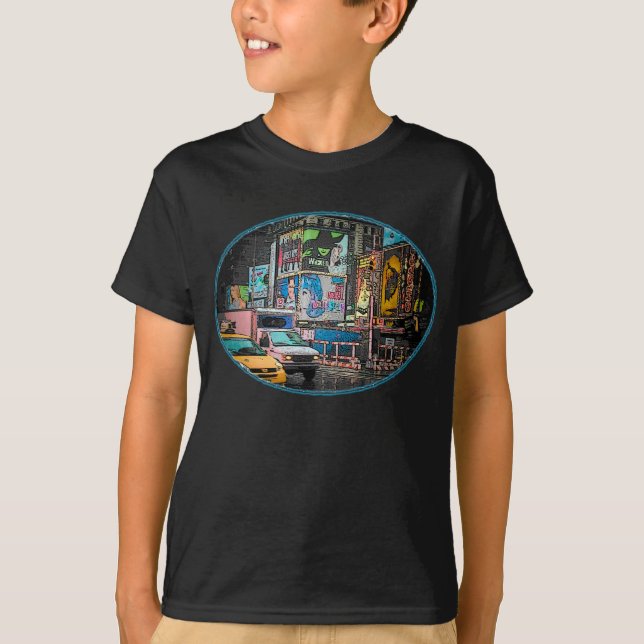 Tider kvadrerar T-tröja för affischtavlaungemörk Tee Shirt (Framsida)