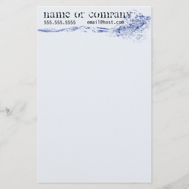 Tider - Letterhead Stationary Brevpapper (Framsida)