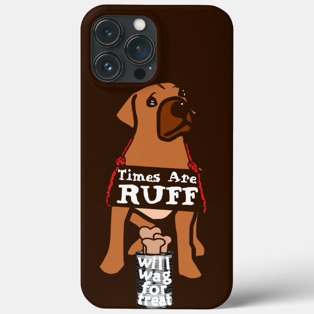 Tiderna är Ruff Brown Puppy Hund Rhodesian Ridgeba (Baksida)