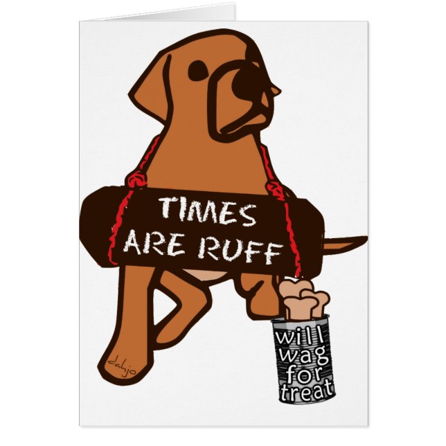 Tiderna är svåra hälsningskort (Framsidan)