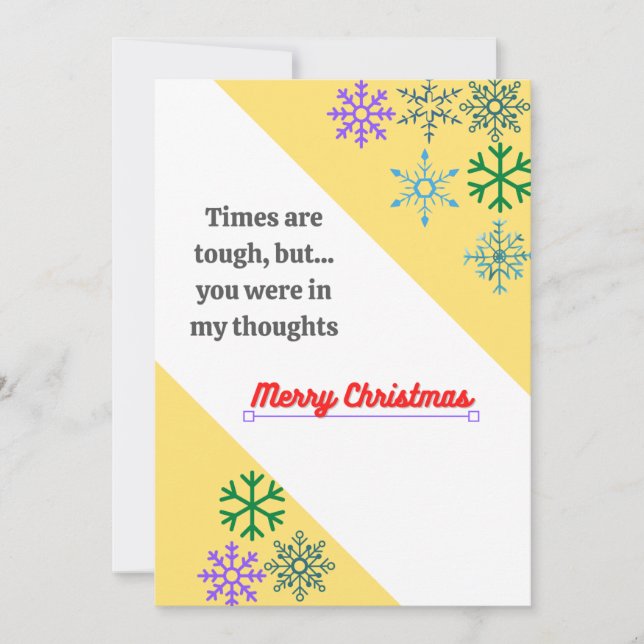 Tiderna är tuff 2020 Julafton Julkort (Framsida)