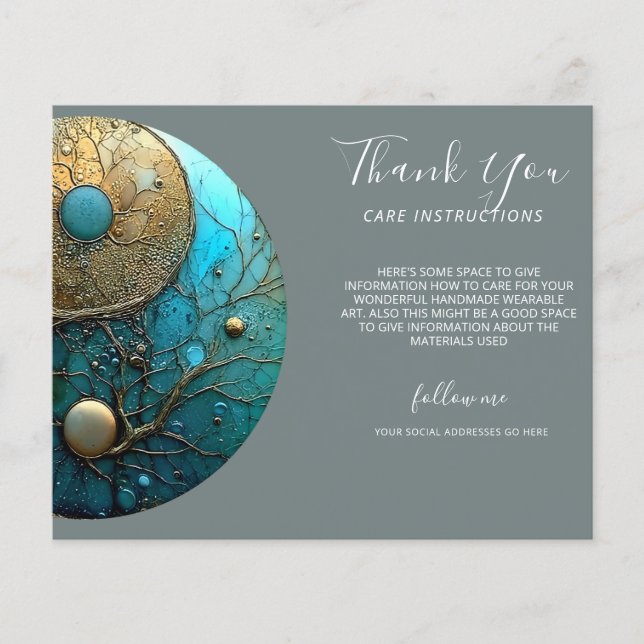 Tides of Balance | Yin Yang Design Flygblad (Framsidan)