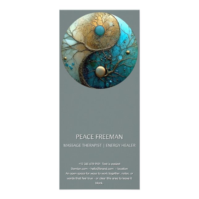 Tides of Balance | Yin Yang Design Reklamkort (Baksidan)