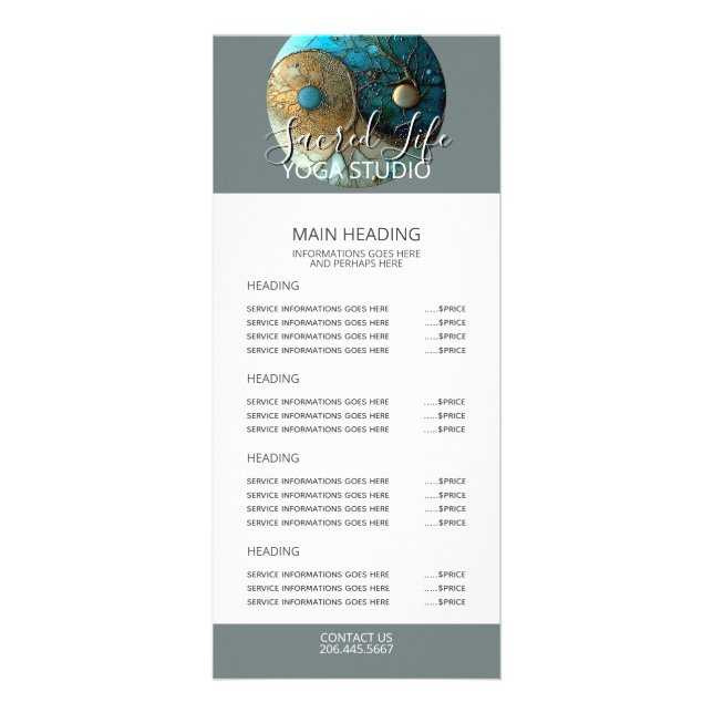 Tides of Balance | Yin Yang Design Reklamkort (Framsidan)