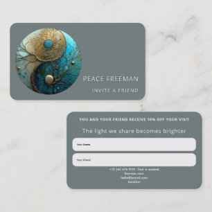 Tides of Balance Yin Yang Design Visitkort
