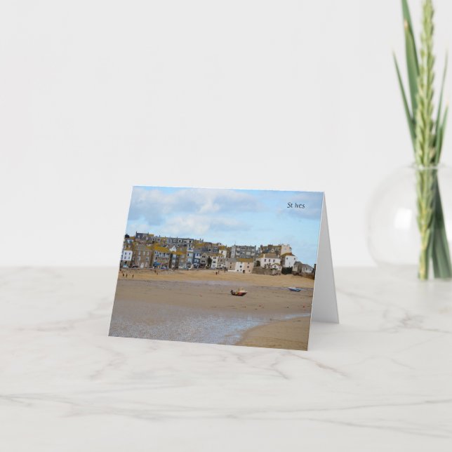 Tides ut St Ives Cornwall England Kort (Framsida)