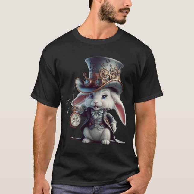 Tidhavarens Steampunk Bunny T Shirt (Framsida)
