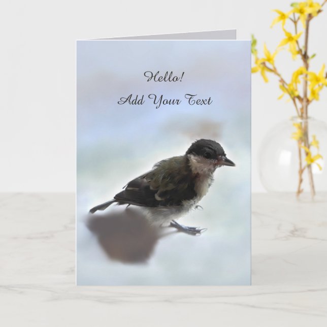 Tidi my Bird the Parus Major Kort (Gul blomma)