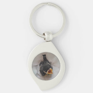 Tidi my Bird the Parus Major Swirl Silverfärgad Nyckelring