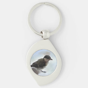 Tidi my Bird the Parus Major Swirl Silverfärgad Nyckelring