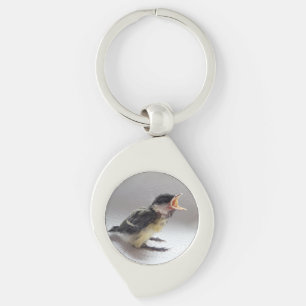 Tidi my Bird the Parus Major Swirl Silverfärgad Nyckelring