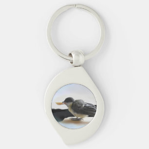 Tidi my Bird the Parus Major Swirl Silverfärgad Nyckelring