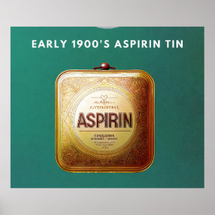 Tidig 1900-tals Aspirinburk Poster