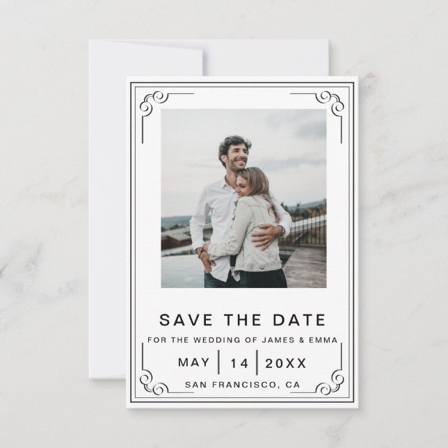 Tidig anpassning av din moderna Bröllop Inbjudningar (Framsida)