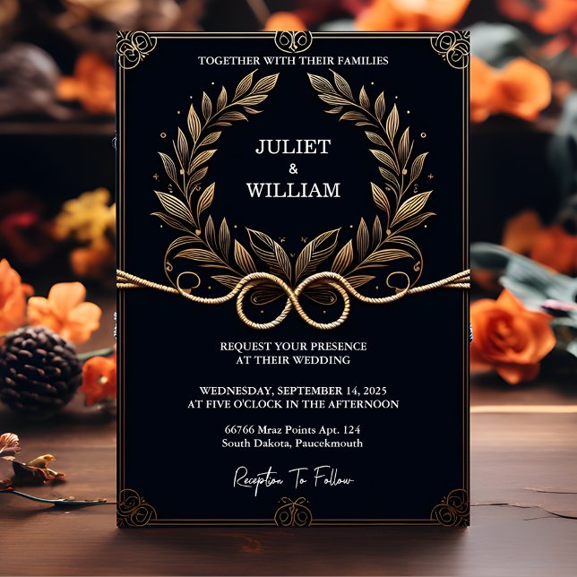 Tidig Blommigt Cute Rope: Vi Gifter sig Bröllop Inbjudningar (Skapare uppladdad)