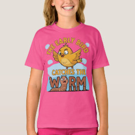 Tidig Fågel Fångar Mask Roligt T Shirt