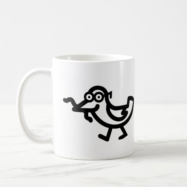 Tidig fågel fångar masken kaffemugg (Vänster)