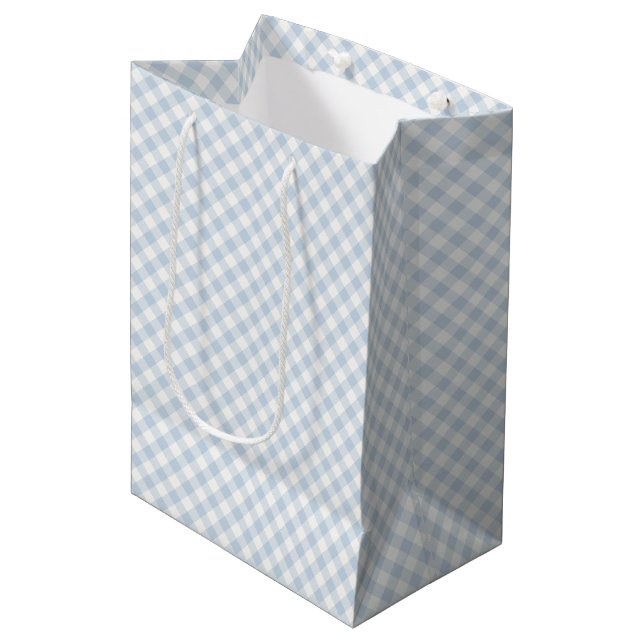 Tidig Höst Retro Gingham | Dammig Blå (Framsidan Vinklad)