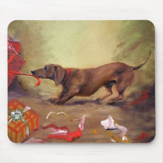 Tidig jul - eller dåligataxhund:) musmatta (Framsidan)