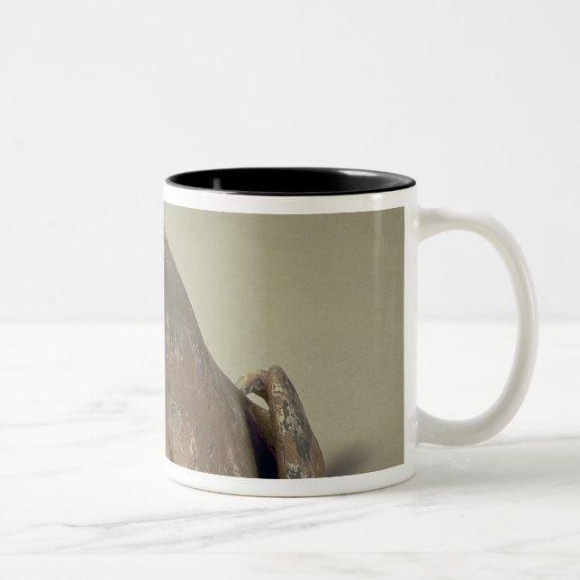 Tidig kinesisk krukmakeri placerad hund, grav Två-Tonad mugg (Höger)