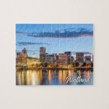 Tidig kväll i Portland, Oregon