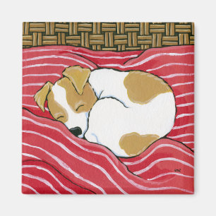 Tidig liten Valp - Spipande Hund Art Magnet