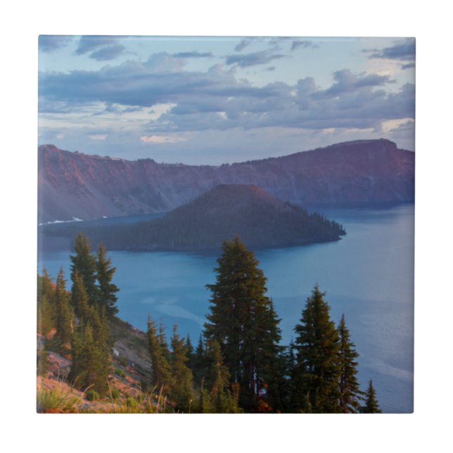 Tidig morgon, Crater Lake Kakelplatta (Framsidan)